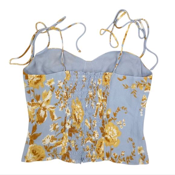 Reformation Liza Top Heavenly Floral Smocked Shirt - Picture 6 of 13